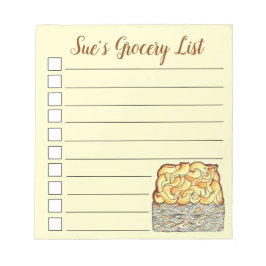 Bloco De Notas Fatia de Kugel Jewish Noodle Casserole