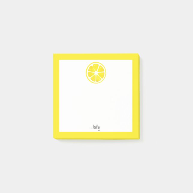 Bloco De Notas Fatia de Limão de Aquarela (Frente)