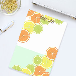 Bloco De Notas Fatias Personalizadas de Fruta Verde de Citros de