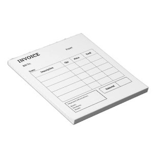 Bloco De Notas Fatura Minimalista