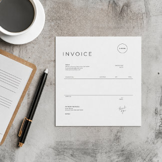 Bloco De Notas Fatura Moderna Minimalista Personalizada para Pequ