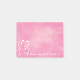 Bloco De Notas Favor De Casamento Obrigado Chalkboard Candy Pink