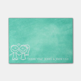 Bloco De Notas Favor De Casamento Obrigado Chalkboard Mint Aquama