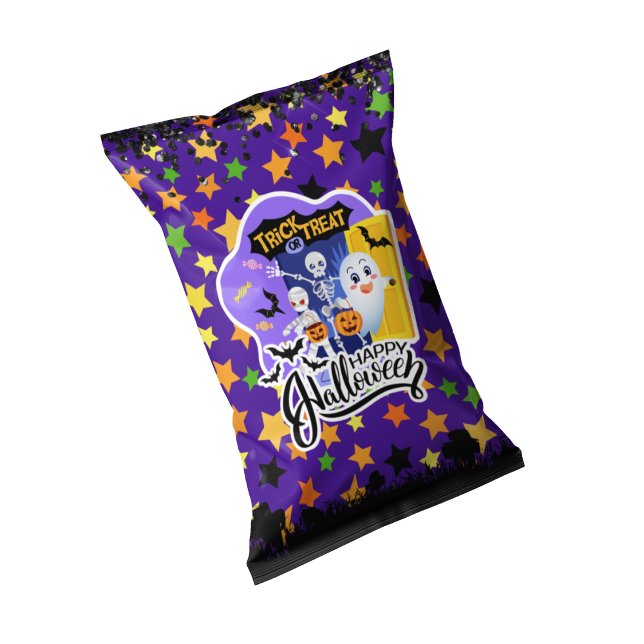 Bloco De Notas Favoritos para festas de Wrappers Chip Bag do Hall (Halloween Chip Bag Wrapper Party Favor)