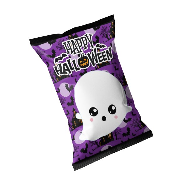 Bloco De Notas Favoritos para festas de Wrappers Chip Bag Hallowe (halloween party favor, chip bag wrapper Ghost)