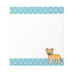 Bloco De Notas Fawn Staffordshire Bull Terrier Dog Ilustração