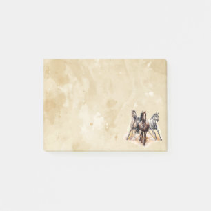 Bloco De Notas Fazenda de Cavalos de Aquarela