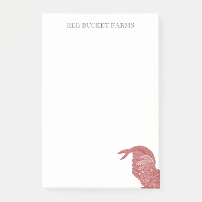 Bloco De Notas Fazenda Vintage Red Rooster (Frente)