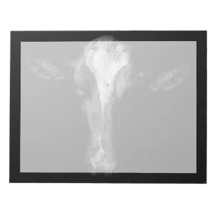 Bloco De Notas Fazendas Foto Da Cabeça De Vaca B&W