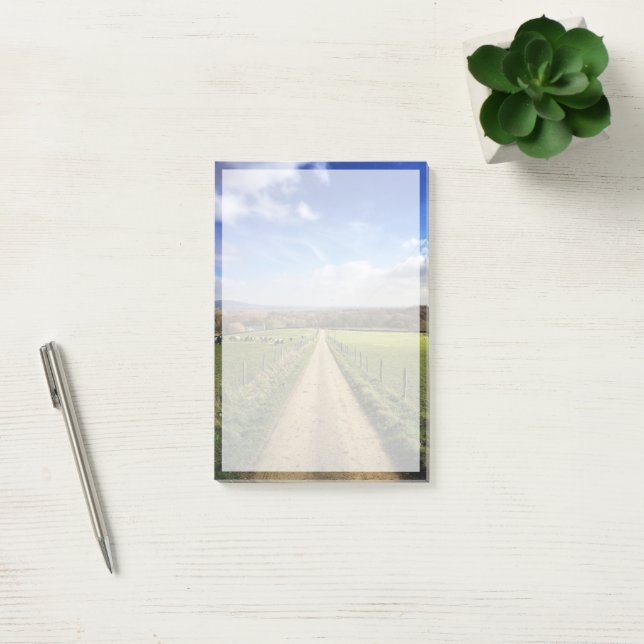 Bloco De Notas Fazendas | Inglês Countryside Dirt Road (Escritótio)