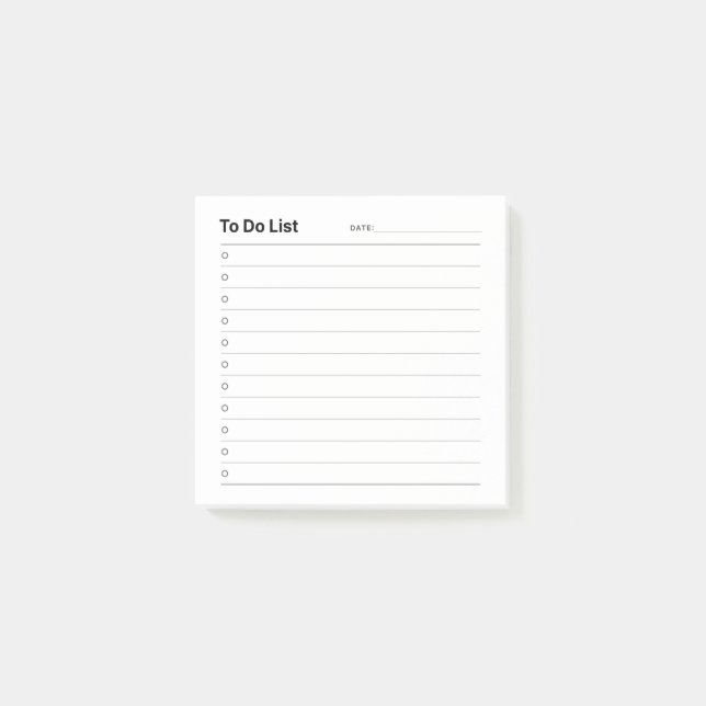 Bloco De Notas Fazer Notas da Lista (Frente)