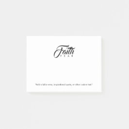 Bloco De Notas Fé sobre o Medo Branco