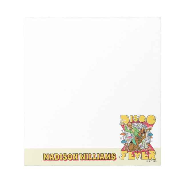 Bloco De Notas Febre Disco com Scooby e Shaggy (Frente)