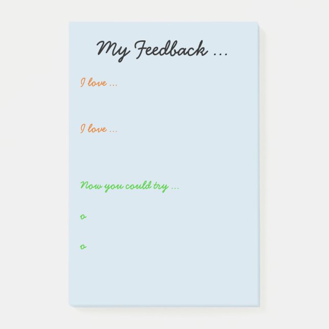 Bloco De Notas Feedback do professor ou do estudante (Frente)