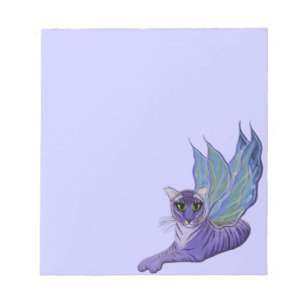 Bloco de notas feericamente da arte do gato da