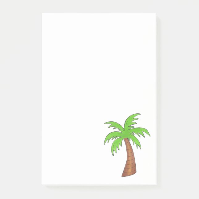 Bloco De Notas Feira de Praia da Ilha Tropical Verde Marrom (Frente)