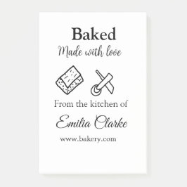 Bloco De Notas Feita com amor, empresa de padaria adiciona textur