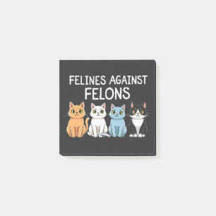 Bloco De Notas Felinos contra criminosos Trump Harris Eleição Cat