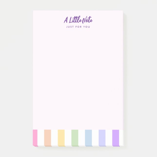 Bloco De Notas Feliz 18º aniversário em Rainbow Stripes (Frente)