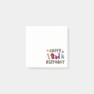 Bloco De Notas Feliz 2º Aniversário. 2 anos de aniversário.