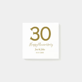 Bloco De Notas Feliz 30 data de aniversário data ouro bold lete