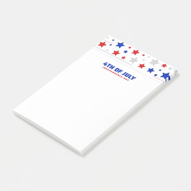 Bloco De Notas Feliz 4 de julho (Inclinado)