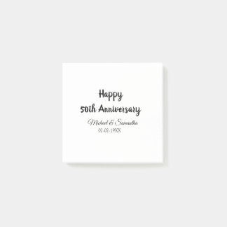 Bloco De Notas Feliz 50º aniversário adicionar nome do casal data