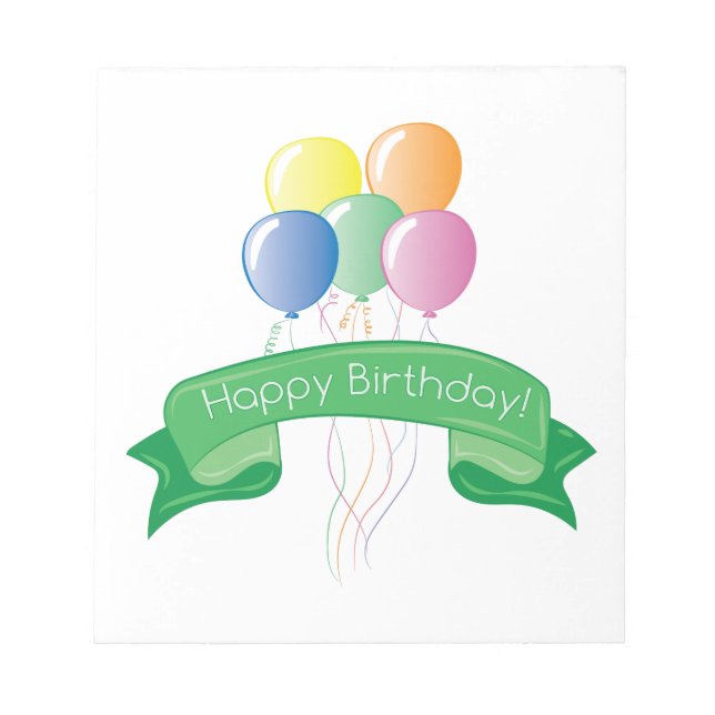 Bloco De Notas Feliz aniversário (Frente)