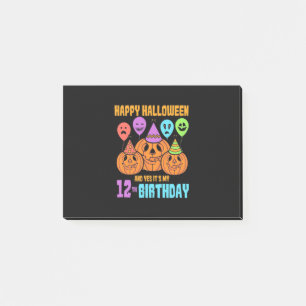 Bloco De Notas Feliz aniversário de 12 de Halloween