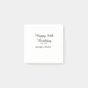 Bloco De Notas Feliz aniversário de 30 anos para adicionar nome d
