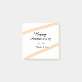 Bloco De Notas Feliz aniversário de casamento linhas laranja past