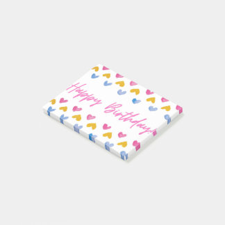 Bloco De Notas Feliz Aniversário Poste-o Nota