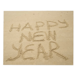 Bloco De Notas Feliz ano novo na areia