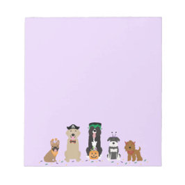 Bloco De Notas Feliz Cachorro das Bruxas Roxo