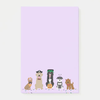 Bloco De Notas Feliz Cachorro das Bruxas Roxo