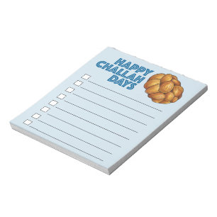 Bloco De Notas Feliz Challah Dias Feriado Judeu Hanukkah Bread