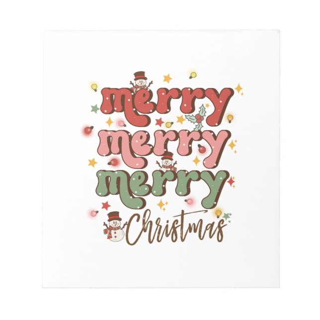 Bloco De Notas Feliz de presente do Xmas Feliz Natal (Frente)