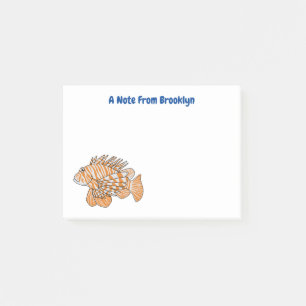 Bloco De Notas Feliz desenho animado de lionfish