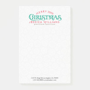 Bloco De Notas Feliz Design de texto de Natal