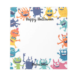 Bloco De Notas Feliz Dia das Bruxas do Monstro Bonito