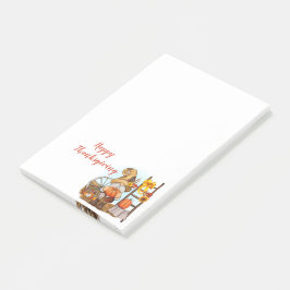 Bloco De Notas Feliz Dia de Ação de Graças Gnomo Posta-it Notas