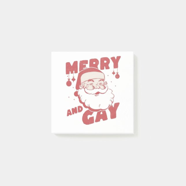 Bloco De Notas Feliz e Alegre Natal LGBTQ Diversão e Orgulho (Frente)