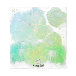 Bloco De Notas Feliz família de pinguins com balões coloridos