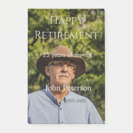 Bloco De Notas Feliz foto de aposentadoria nome ano anos de servi