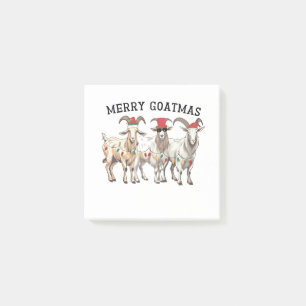 Bloco De Notas Feliz Goatmas Animal Goat Lover Feliz Natal