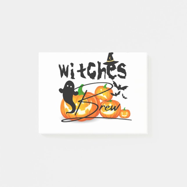 Bloco De Notas Feliz Halloween Cute Ghost Engraçado (Frente)