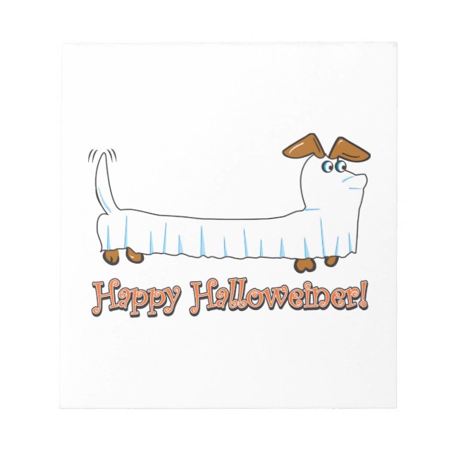 Bloco De Notas Feliz Halloween Dachshund (Frente)