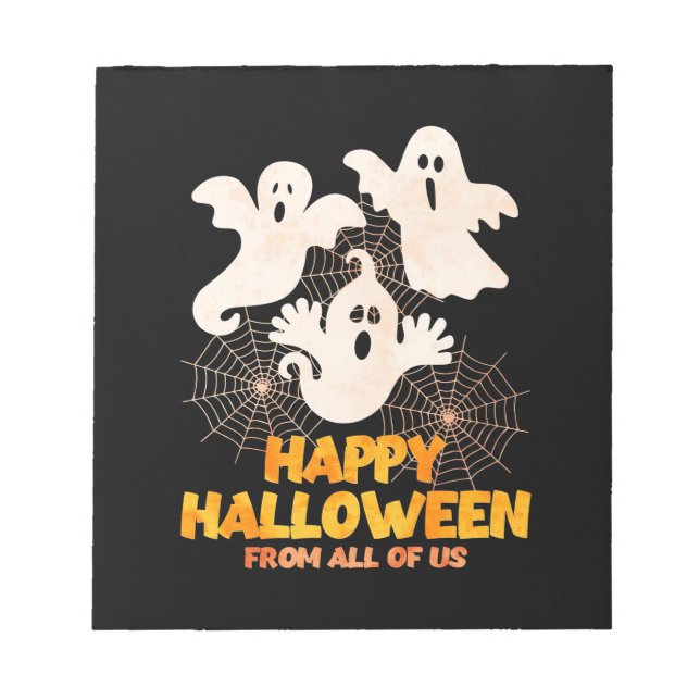 Bloco De Notas Feliz Halloween De Todos Nós (Frente)