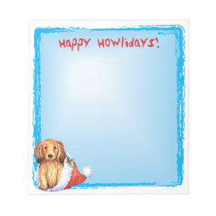 Bloco De Notas Feliz Howlidays Dachshund