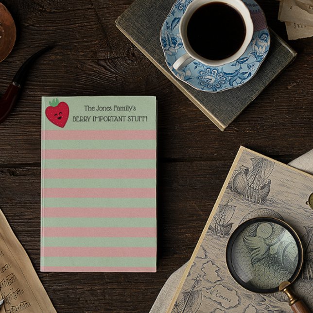 Bloco De Notas Feliz Morango Berry Coisas Importantes (Criador carregado)